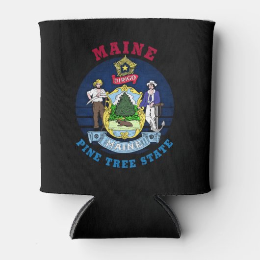 MAINE PINE TREE STATE FLAG BLIKJESKOELER (Voorkant)
