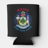 MAINE PINE TREE STATE FLAG BLIKJESKOELER (Achterkant)