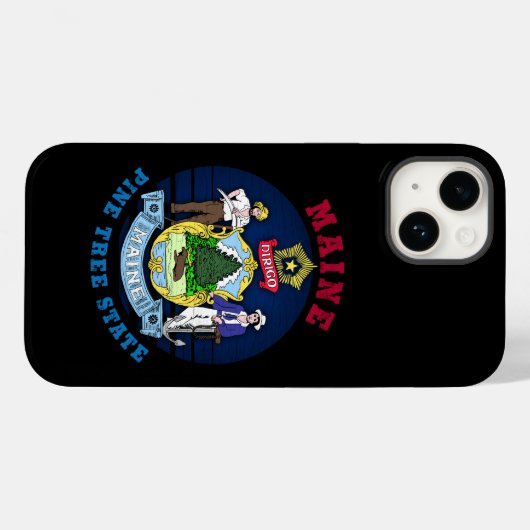 MAINE PINE TREE STATE FLAG Case-Mate iPhone CASE (Achterkant (horizontaal))