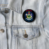 MAINE PINE TREE STATE FLAG RONDE BUTTON 5,7 CM (In situ)