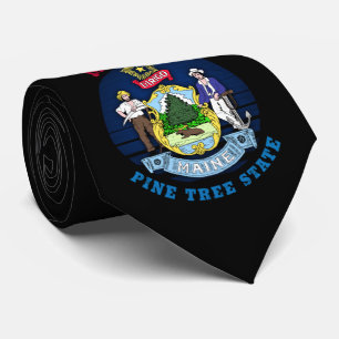 MAINE PINE TREE STATE FLAG STROPDAS