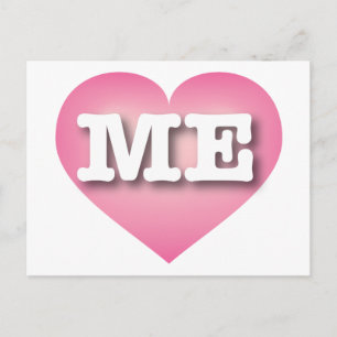 Maine PInk Fade Heart - Ik hou van me Briefkaart