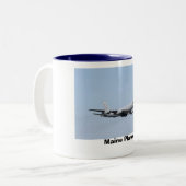 Maine Planes Tweekleurige Koffiemok (Voorkant links)