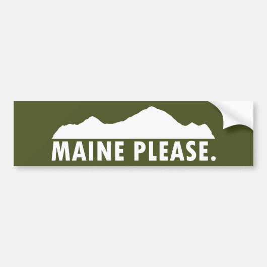 Maine Please Bumpersticker (Voorkant)