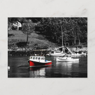 Maine Red en Black Boats Maine Briefkaart
