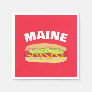 Maine Red Snapper Hotdog Portland ME Food Cookout Servet