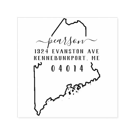 Maine retour adres stempel zelf-inkt (Design)