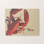 Maine rode kreeft gepersonaliseerde puzzel (Horizontaal)