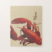 Maine rode kreeft gepersonaliseerde puzzel (Verticaal)