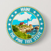 Maine Ronde Button 7,6 Cm (Voorkant)