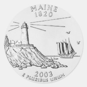 Maine Ronde Sticker