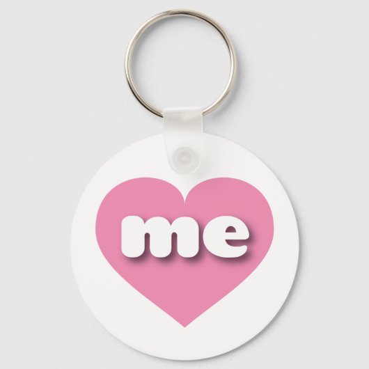 Maine roze hart - Ik hou van me Sleutelhanger (Voorkant)