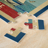 Maine Sailboot Vintage Travel Legpuzzel (Zijkant)