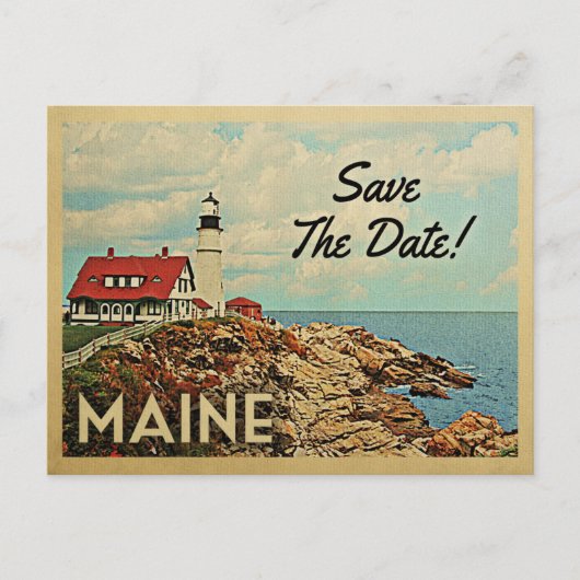 Maine Save the Date  Briefkaarten (Voorkant)