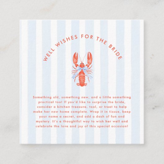 Maine Squeeze Vrijgezellenfeest Wishing Well Enclo Informatiekaartje (Voorkant)