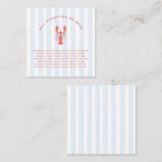 Maine Squeeze Vrijgezellenfeest Wishing Well Enclo Informatiekaartje (Voorkant / Achterkant)