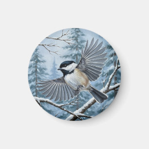 Maine State Bird met zwarte kap Magneet