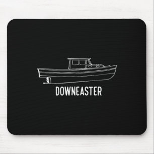 Maine State Downeaster Kreeften Vissersboot T-shir Muismat