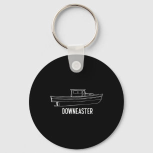 Maine State Downeaster Kreeften Vissersboot T-shir Sleutelhanger