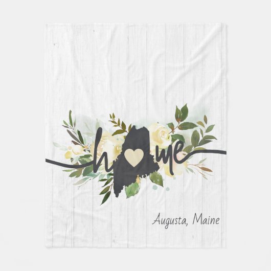 Maine State heeft uw rustieke thuisstad gepersonal Fleece Deken (Voorkant)