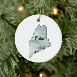 Maine State Illustratie Keramisch Ornament