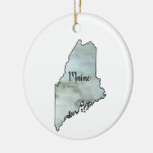 Maine State Illustratie Keramisch Ornament (Links)