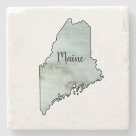 Maine State Illustratie Stenen Onderzetter