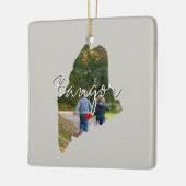 Maine State Photo insert and town name Keramisch Ornament (Links)