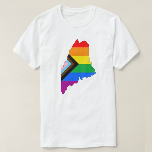 Maine State Pride LGBTQ Voortgang Pride T-shirt (Design voorkant)