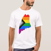 Maine State Pride LGBTQ Voortgang Pride T-shirt (Voorkant)