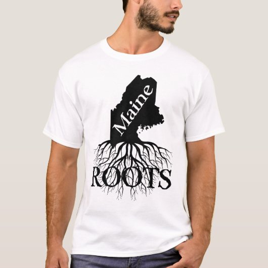 Maine State Roots of Mannen Shirt Vrouwen (Voorkant)