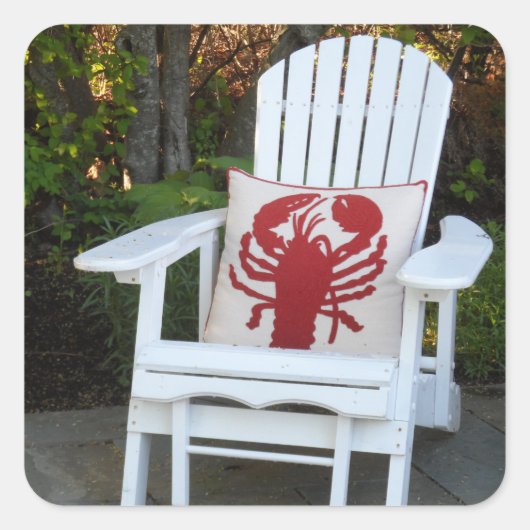 Maine Summer Vierkante Sticker (Voorkant)