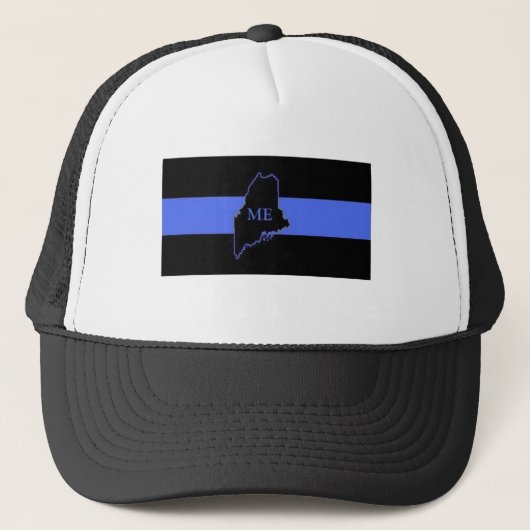 Maine Thin Blue Line-vrachtwagenhoed Trucker Pet (Voorkant)