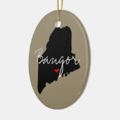 Maine Town Keramisch Ornament (Links)