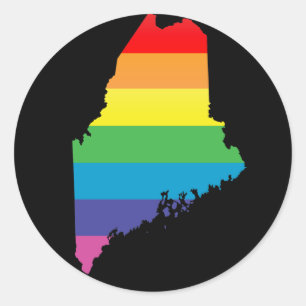 Maine trots ronde sticker