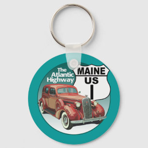 Maine US Route 1 - De Atlantische snelweg Sleutelhanger