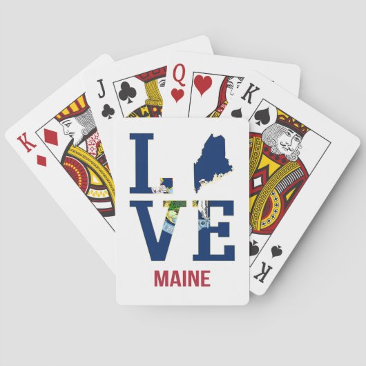 Maine US State Love Pokerkaarten (Achterkant)