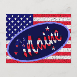 Maine US vlag briefkaart
