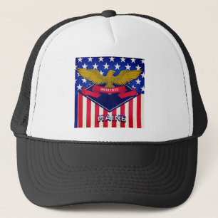 Maine USA Flag Trucker Pet