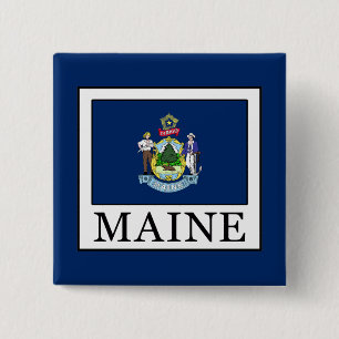 Maine Vierkante Button 5,1 Cm