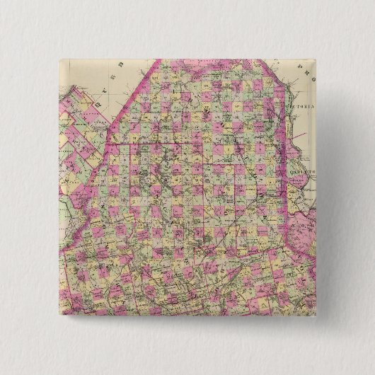 Maine Vierkante Button 5,1 Cm (Voorkant)