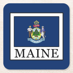 Maine Vierkante Kartonnen Onderzetter