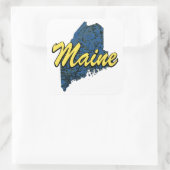 Maine Vierkante Sticker (Tas)
