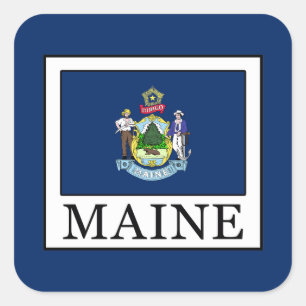 Maine Vierkante Sticker