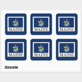 Maine Vierkante Sticker (Vel)