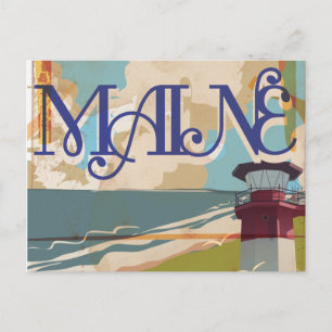Maine Vintage Reisposter Briefkaart