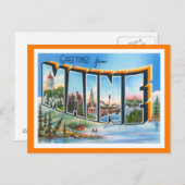 Maine Vintage Travel Briefkaart (Voorkant / Achterkant)
