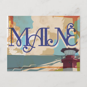 Maine Vintage Travel Poster Briefkaart