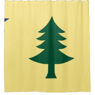 Maine-vlag van 1901 douchegordijn