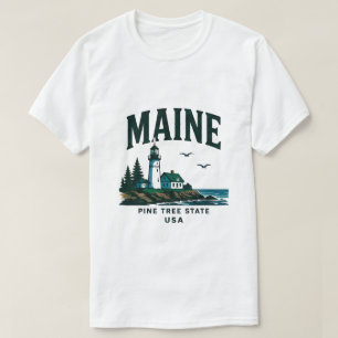 Maine Vuurtoren Avontuur T-shirt